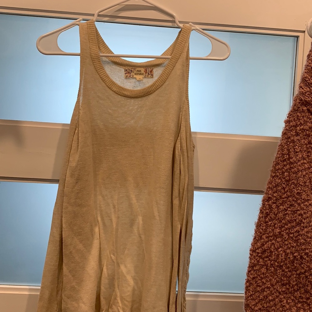 Cold shoulder sweater